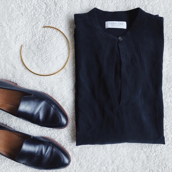 Everlane Tops - Everlane Silk Split Neck Top